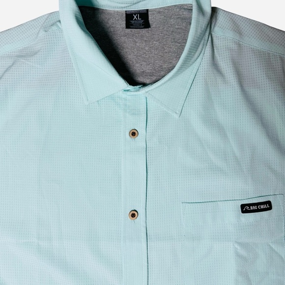 Men’s XL Mint Green Performance Button Down Shirt - Picture 2 of 4